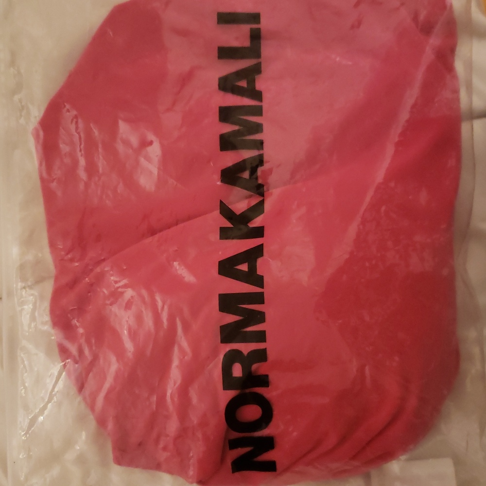 Norma Kamali Pink "ROSE" Asymmetrical Ruched Diana Midi Skirt XS NWT Revolve - Picture 6 of 6
